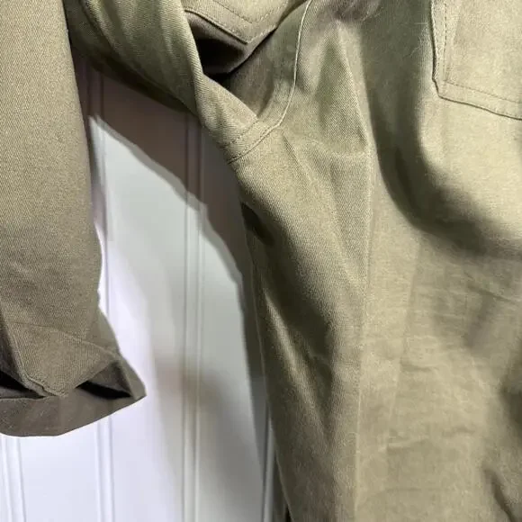 ATWYLD Pit Crew Jumpsuit Olive Green Coverall Style Women's Size L Short Sleeve - Picture 7 of 7